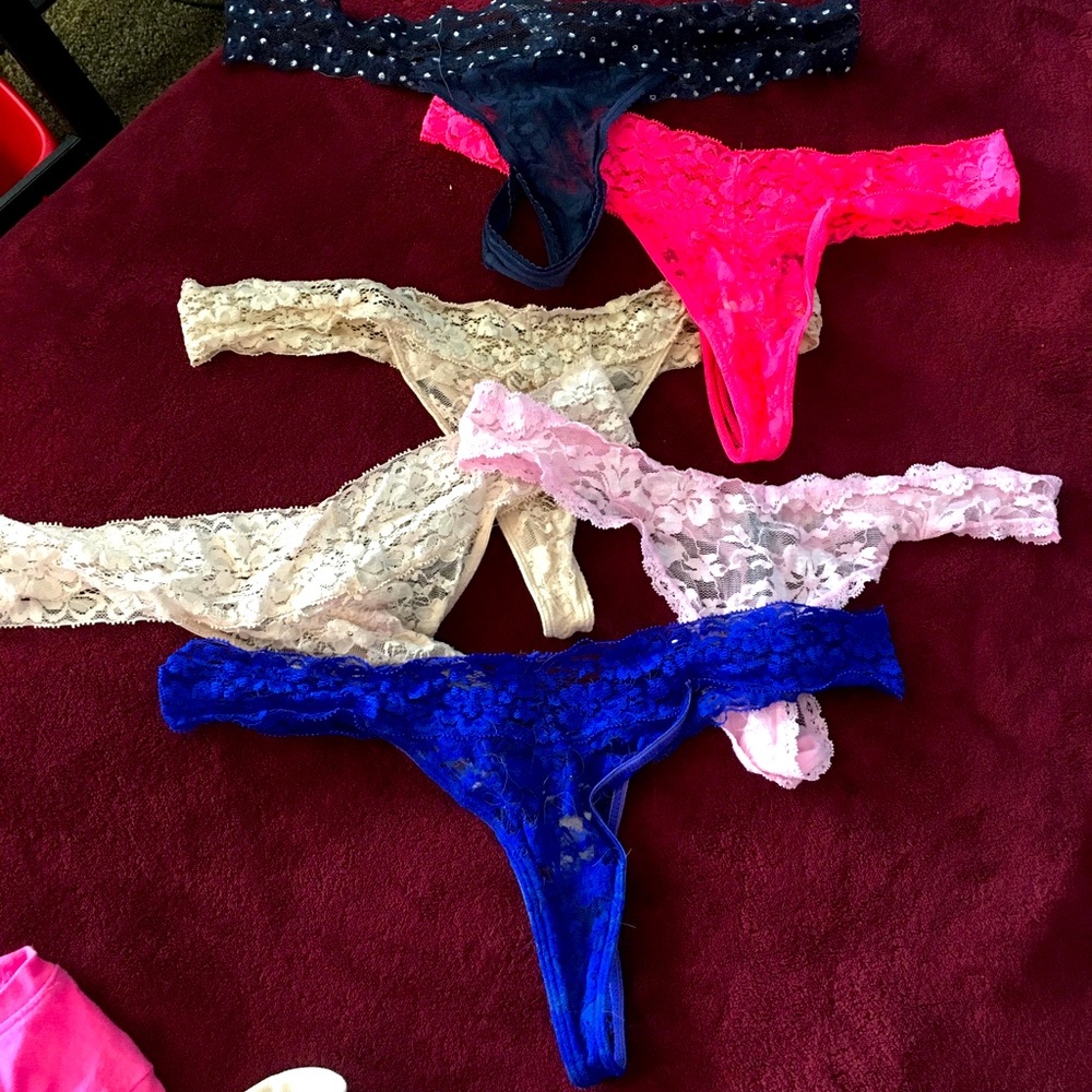 Lace Thongs Set of 5